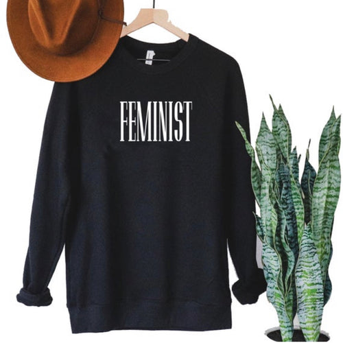 Feminist Crewneck Bella + Canvas Crewneck Sweatshirt  | Long | Oversized